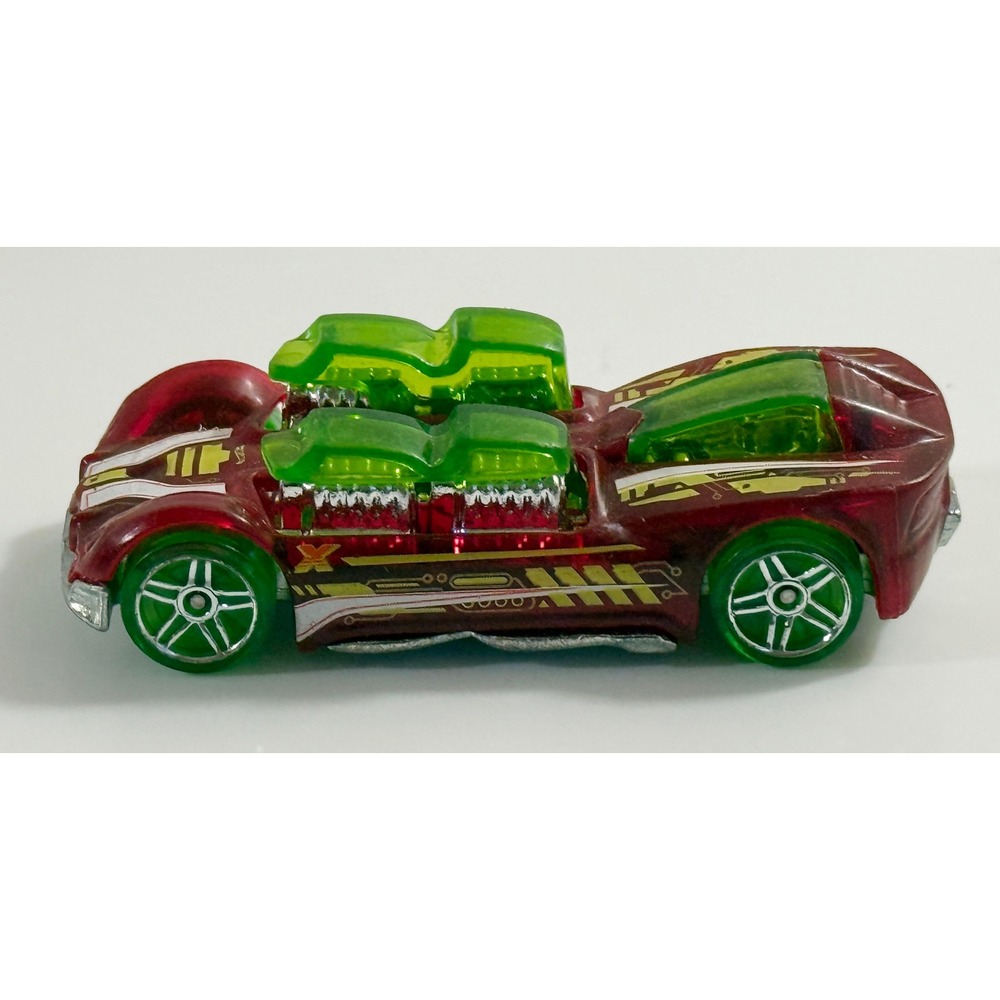 Hot Wheels What-4-2‎ Toy Car Unisex 1:64 Burgundy Translucent Green X-Raycers